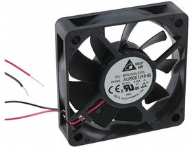 AUB0612HHB-A, DC Fans DC Tubeaxial Fan, 60x15mm, 12VDC, Superflo Bearing, Lead Wires