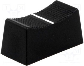 CS1/6-BLK, Ручка: движок, Цвет: черный, 23x11x11мм, Мат-л: пластик