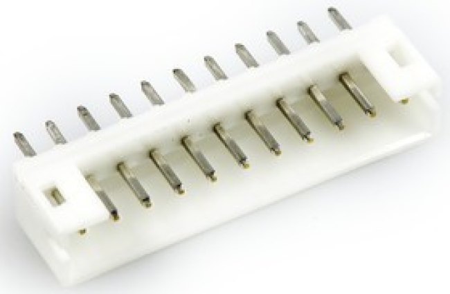 B11B-PH-K-S(LF)(SN), 1x11P PH 1 2mm 11 Brass Plugin,P=2mm Wire To Board / Wire To Wire Connector ROHS
