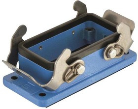 09365101301, Heavy Duty Power Connectors 10B Ex Blkhd Housing Double Lever, METAL