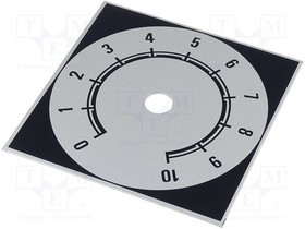 220.209, Шкала, Диапазон: 0 - 10, 84x84мм, dотв: 10мм, Мат-л: алюминий