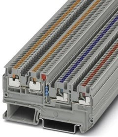 3244423, DIN Rail Terminal Blocks Sens/Act Term Block 26-14 AWG, Push-In