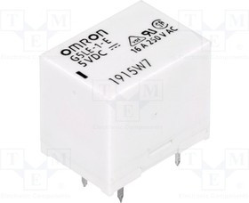 G5LE-1-E-5, Реле электромагнитное, SPDT, Uобмотки 5VDC, 16A/250VAC, 400мВт