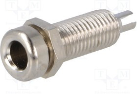 BU404NI, Гнездо, "банан" 4мм, 16А, 33ВAC, 70ВDC, никелированные, -40-110°C