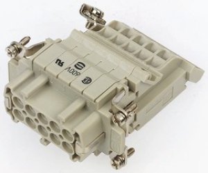 09330104725, Han B Series size 6 B Connector Insert, Female, 10 Way, 16A, 500 V 09330104725, Han B Series size 6 B Connector Insert, Female, 10 Way, 16A, 500 V