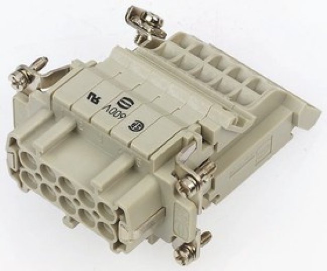 09330104725, Han B Series size 6 B Connector Insert, Female, 10 Way, 16A, 500 V 09330104725, Han B Series size 6 B Connector Insert, Female, 10 Way, 16A, 500 V