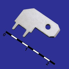 DJ617-6.3 (TA-MR1), Клемма ножевая на плату DJ617-6.3, 6.3 мм, угловая