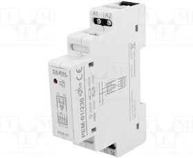 PEM-01/230, Реле: установочное, моностабильное, SPDT, Uобмотки: 230ВAC, DIN