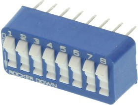 5435640-5, DIP / SIP переключатель, 8 схем(-а), Тумблер, Сквозное Отверстие, SPST