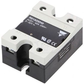 RS1A23D40, Реле: полупроводниковое, Uупр: 3-32ВDC, 40А, 42-265ВAC, -40-80°C RS1A23D40, Реле: полупроводниковое, Uупр: 3-32ВDC, 40А, 42-265ВAC, -40-80°C