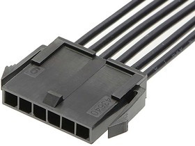 214750-2051, Rectangular Cable Assemblies Micro-Fit 3.0 SR R-R 5CKT 150 MM Au