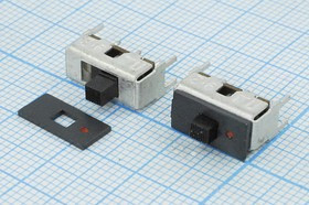 Переключатель движковый, 13x 5.7h3.5, контакты 3P+4P(GND),SPDT,ПД9-2