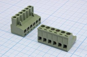 Клеммник наборный, 6 контактов, шаг 5мм, на кабель, L-KLS2-EDK-5.00-06P-4C; №15166K клеммн наборный \\6P5\каб\\L-KLS2- EDK-5.00-06P-4C