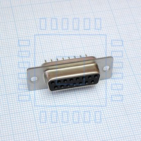 DS1034-15FBNSISS, (DBS-15F), D-Sub, розетка на плату