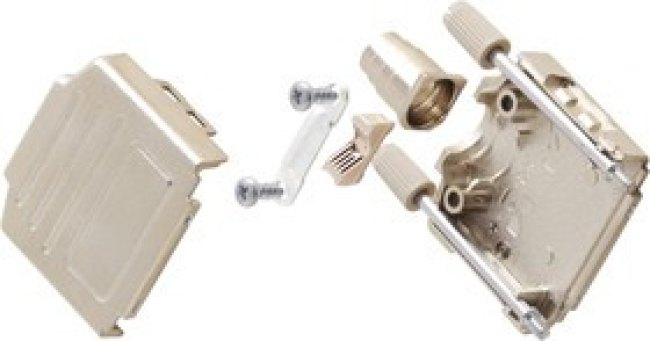MHDPPK-M-37-K, MHDPPK-T/M Series ABS D Sub Backshell, 37 Way, Strain Relief MHDPPK-M-37-K, MHDPPK-T/M Series ABS D Sub Backshell, 37 Way, Strain Relief