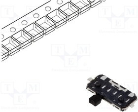 JS102000SAQN, Переключатель: движковый, Пол: 2, SPDT, 0,3A/6ВDC, ON-ON, -40-85°C