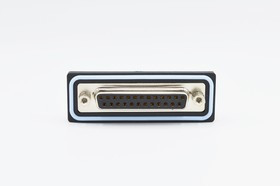 SDF-R25-213L461, SDF 25 Way Right Angle D-sub Connector Socket, 2.77mm Pitch, with 4-40 Boardlocks, Brackets