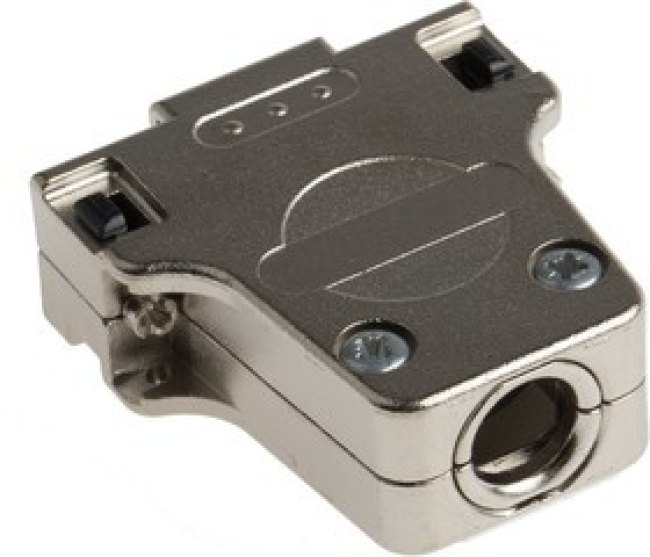 1419724, DSSC Series Die Cast Zinc D Sub Backshell, 15 Way, Strain Relief