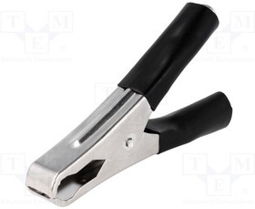 CRCLBL-08, Зажим "крокодил", 50А, Диап.захвата: макс.31мм, Длина: 100мм CRCLBL-08, Зажим "крокодил", 50А, Диап.захвата: макс.31мм, Длина: 100мм