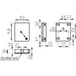 Излучатель звука магнитоэлектрический без генератора SMD 14x11x3мм, 3В/18 Ом , SMDбок зм 14x11x3\ 3,