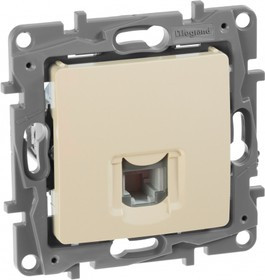 672340, ETIKA Розетка телефонная RJ11 слоновая кость