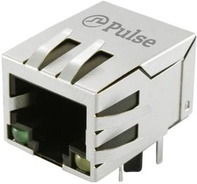 JD0-0001NL, Modular Connectors / Ethernet Connectors 1X4 TAB DOWN W/LED'S ETHERNET (NON PoE)