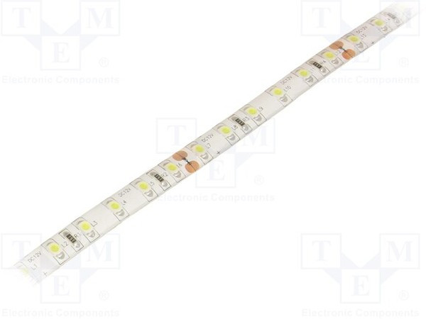 OPWH3528-9612EG, Лента LED, белый холодный, 3528, 12В, LED/м: 96, 8мм, белая PCB