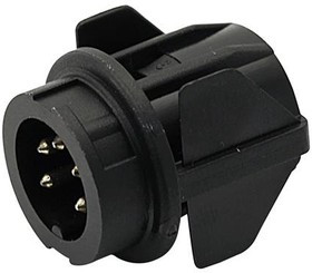 T 3526 500, Circular DIN Connectors PLASTIC FR MOU MALE 8C SILVER PLATED