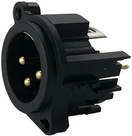 IO-XLR3-M-EV, XLR CONNECTOR, PLUG, 3POS, PCB