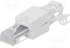 LOG-MP0028, Вилка, RJ45, Кат: 6a, не экранированный, Конф: 8p8c, 5-6,5мм, прямой