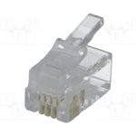 RJ9W, Вилка, RJ9, PIN: 4, Конф: 4p4c, на провод, IDC,обжим