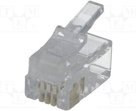 RJ9W, Вилка, RJ9, PIN: 4, Конф: 4p4c, на провод, IDC,обжим