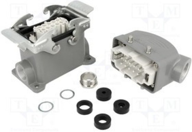 MX-93601-0432, Разъем: HDC, контактная вставка, "папа", S-Q2/0, PIN: 3, 2+PE, 40А