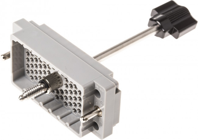516-090-000-301, Корпус разъема, серый, активация винтом и оборудование с поляризацией, Серия 516, Штекер