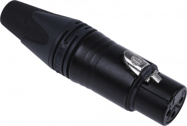 NC3FXX-BAG, XLR Connectors 3P FEM BLACK HOUSE SILVER CONTACTS