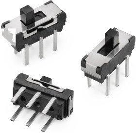 452404020202, Slide Switches WS-SLTV THT 450g 300mA 6V Black 452404020202, Slide Switches WS-SLTV THT 450g 300mA 6V Black