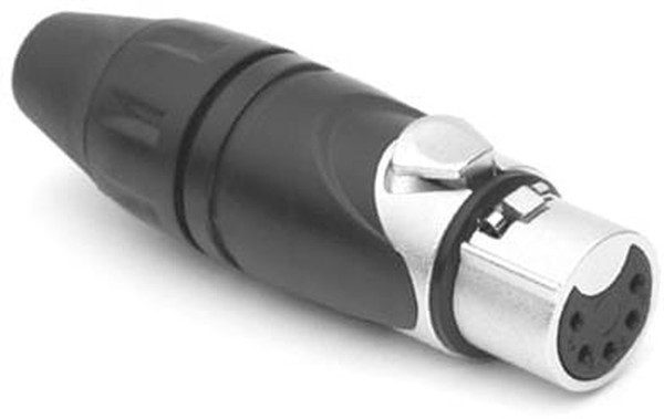 AX5F, XLR Connectors 5 Pole XLR Female Cable Connector Nickel Finish