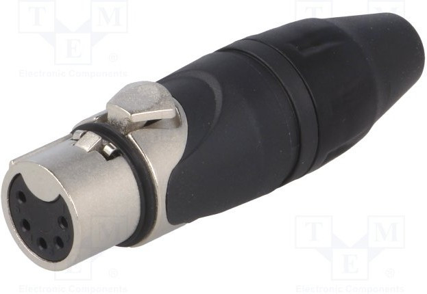 AX5F, XLR Connectors 5 Pole XLR Female Cable Connector Nickel Finish