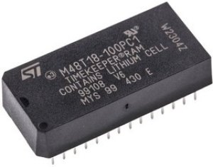 M48T18-100PC1, Часы реального времени, NVSRAM с учетом времени, параллельный интерфейс, 4.5В до 5.5В