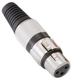 PS000231, Аудио разъем XLR, 3 контакт(-ов), Гнездо, Монтаж на Кабель, Контакты с Покрытием из Серебра
