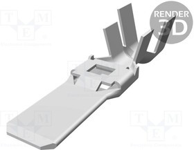 1544333-1, Контакт, "папа", луженые, 7-10мм2, обжим, на провод, латунь