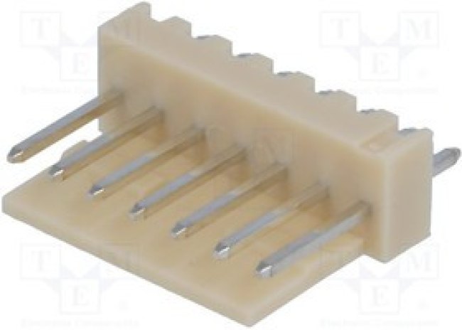 NS25-W7P, Гнездо, провод-плата, "папа", NS25, 2,54мм, PIN: 7, THT, 250В, 3А
