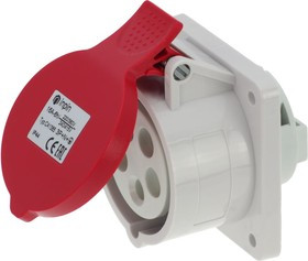 Встраиваемая розетка 16A/400V/3P+N+E/IP44, фланец 75x75 CA1385 Встраиваемая розетка 16A/400V/3P+N+E/IP44, фланец 75x75 CA1385