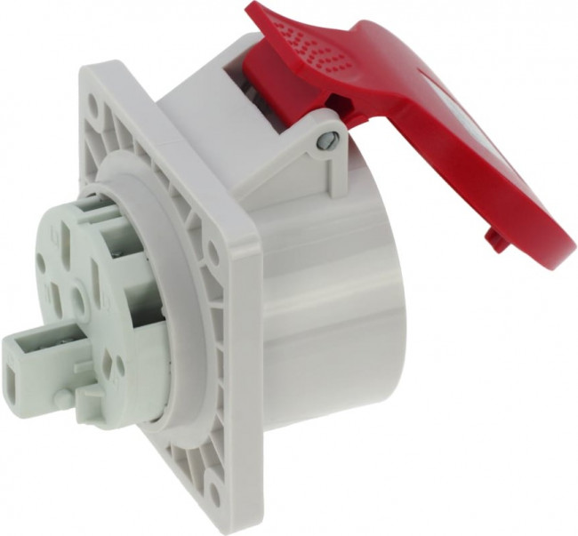 Встраиваемая розетка 16A/400V/3P+N+E/IP44, фланец 75x75 CA1385 Встраиваемая розетка 16A/400V/3P+N+E/IP44, фланец 75x75 CA1385