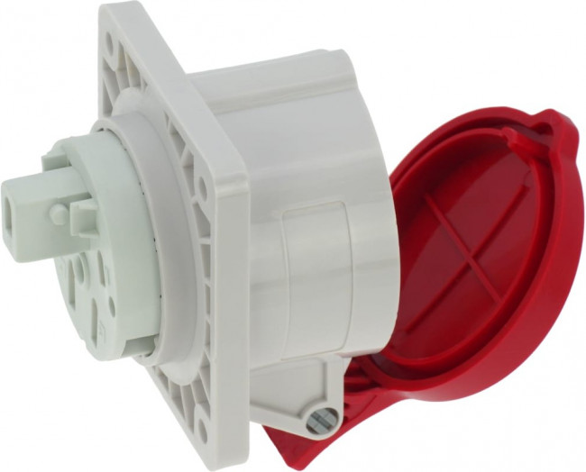 Встраиваемая розетка 16A/400V/3P+N+E/IP44, фланец 75x75 CA1385 Встраиваемая розетка 16A/400V/3P+N+E/IP44, фланец 75x75 CA1385