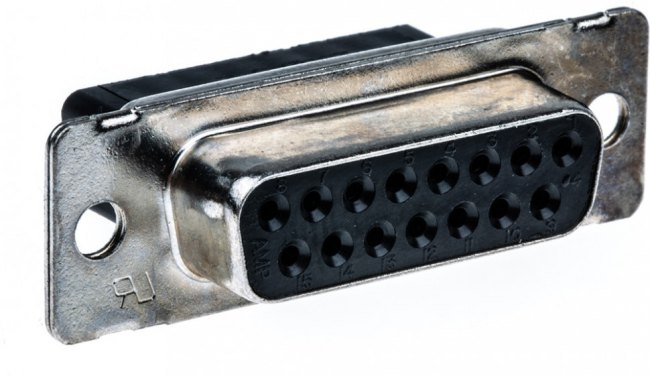 205205-2, D-Sub Standard Connectors 15P SOCKET TIN