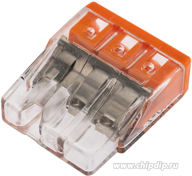 07-5132-05, 2273-203 Экcпресс-клемма, 3-проводная до 2,5 мм², (5 шт/уп)