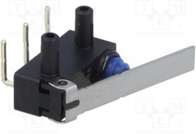 D2HW-BL221DL, Микропереключатель SNAP ACTION; с рычагом; SPDT; 0,1A/125ВAC