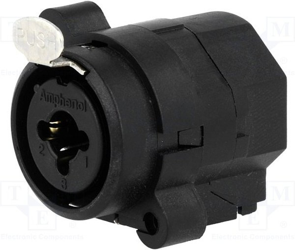 ACJC6VBULK, Аудио разъем XLR, 3 контакт(-ов), Гнездо, Монтаж на Шасси, Контакты с Покрытием из Золота ACJC6VBULK, Аудио разъем XLR, 3 контакт(-ов), Гнездо, Монтаж на Шасси, Контакты с Покрытием из Золота