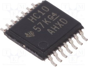 SN74HC10PW, IC: цифровая; NAND; Ch: 3; IN: 3; SMD; TSSOP14; 2?6ВDC; -40?85°C; туба
